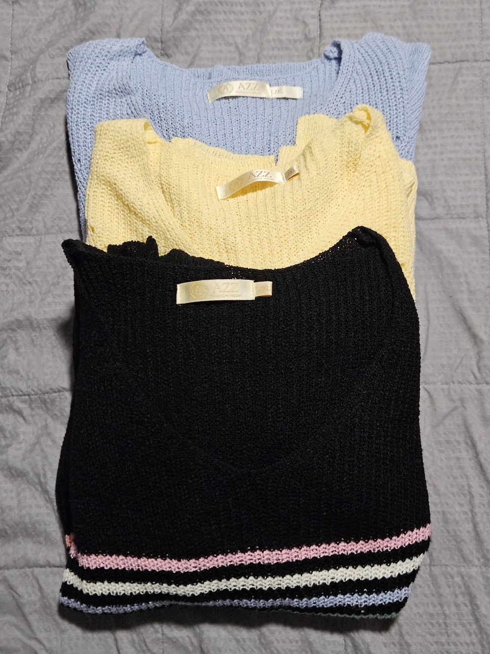 Bundle Of 3 Lightweight V-neck Sweaters